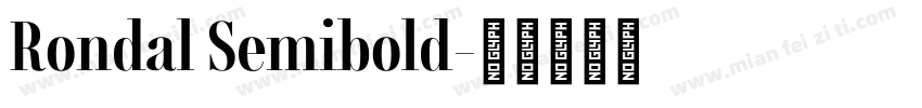 Rondal Semibold字体转换